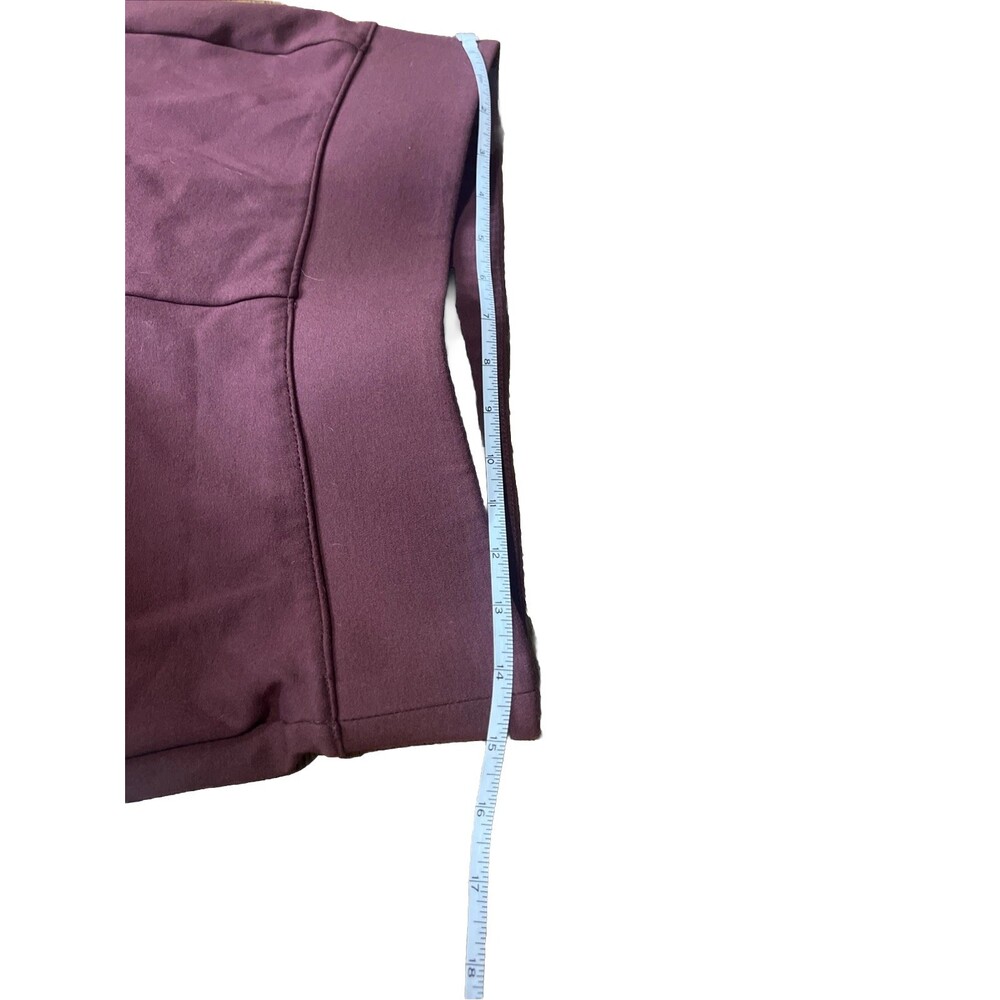 Torrid Burgundy Leggings Wide Band Tummy Control Women’s Size 00 Comfort Style - Picture 5 of 7
